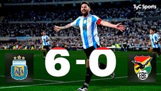 Argentina 6 - 0 Bolivia | Eliminatorias Sudamericanas al Mundial 2026 | Fecha 10