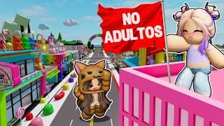 Construimos un BARRIO SOLO PARA NIÑOS en Brookhaven Roblox con Mandarina