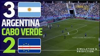 ⚽  Argentina  3 - 2 Cabo Verde | Highlights  |  Copa Mundial 2026 | Simulación/Recreación Videojuego