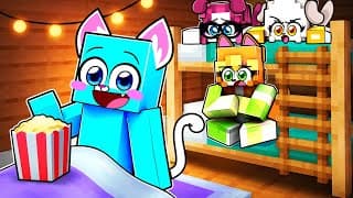 Un GATO en Una NOCHE de PELÍCULAS de SOLO PERROS en Minecraft!