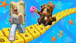 Cada SEGUNDO +1 de VELOCIDAD en el OBBY de TECLADO ASMR BAJO el AGUA en Roblox con Mandarina