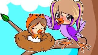 Me Convertí en MAMÁ PÁJARO de MANDARINA BEBÉ PÁJARO en Roblox!!