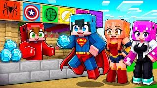 Abrí una TIENDA de SUPERHEROES en Minecraft!