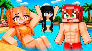 Fuí a una FIESTA EN LA PISCINA de SOLO CHICAS en Minecraft!
