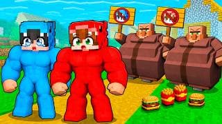 ALDEANOS GORDOS nos EXPULSAN de la ALDEA en Minecraft!