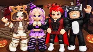 Hicimos una FIESTA de HALLOWEEN con el Team en Brookhaven Roblox