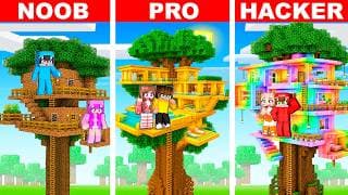 Evolucioné de CASA ÁRBOL NOOB a PRO en Minecraft!