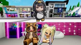 Construimos una BASE SEGURA para HUIR de GUGU GAGA PENGUIN en Brookhaven Roblox