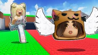 NOS CONVERTIMOS en LUCKY BLOCKS con Mandarina en Roblox