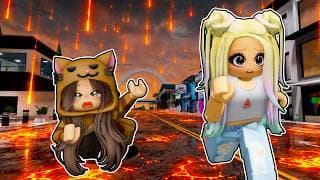 SOBREVIVE a la TORMENTA de LAVA en Brookhaven Roblox con Mandarina