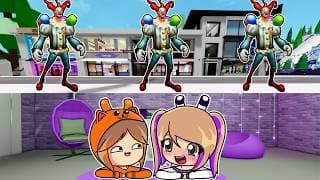 Construimos una BASE SEGURA para HUIR del PAYASO ATERRADOR en Brookhaven Roblox