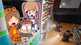 CONSTRUÍ una CASA SEGURA en un SUPERMERCADO con el TEAM en Roblox