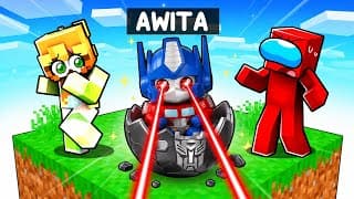 Me Convertí en TRANSFORMER BEBÉ en Un CHUNK en Minecraft!
