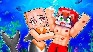 Atrapado por CHICA TIBURÓN en Minecraft!