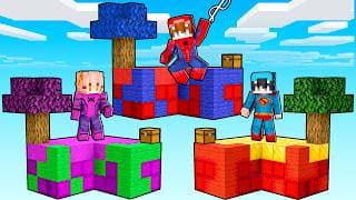 Atrapados en ISLAS de SUPERHEROES en Minecraft!
