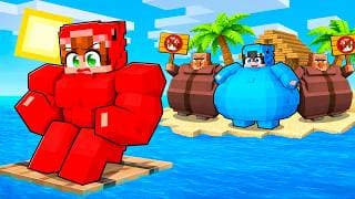 Fui EXPULSADO de la ISLA de GORDOS en Minecraft!