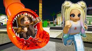 NUNCA VAYAS al TOBOGÁN MALDITO con Mandarina en Brookhaven Roblox
