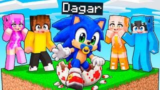 Me Convertí en BEBÉ SONIC para Molestar A Mis Amigos en UN CHUNK en Minecraft!