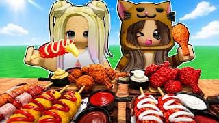 Jugamos el SIMULADOR de COMER EXTREMO | ASMR Mukbang en Roblox