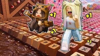 Cada SEGUNDO +1 de VELOCIDAD en el OBBY DE TECLADO ASMR de CHOCOLATE en Roblox con Mandarina