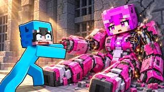 SALVÉ a la CHICA TRANSFORMER en Minecraft!