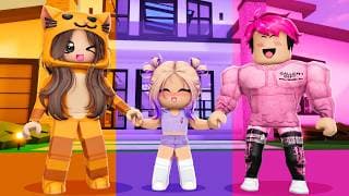 Me ADOPTA una FAMILIA de UN SOLO COLOR en Brookhaven Roblox
