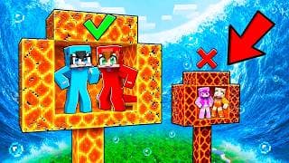 Elige un ÁRBOL de LAVA para Sobrevivir al TSUNAMI en Minecraft...
