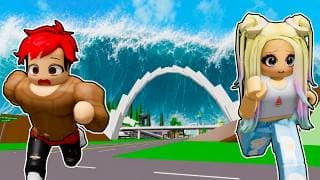 SOBREVIVIMOS al PEOR TSUNAMI de BROOKHAVEN con LYNA en Roblox