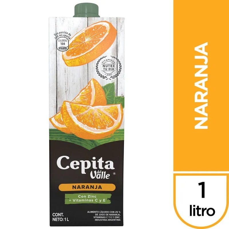 Cepita Tetra 25% Naranja 1l Jugo