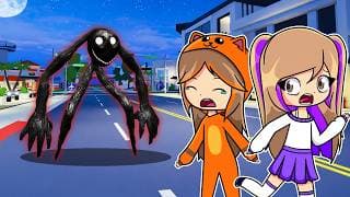 SOBREVIVIMOS a los ATAQUES DE MONSTRUOS en BROOKHAVEN con Mandarina en Roblox