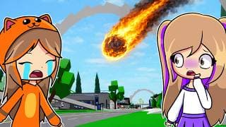 SOBREVIVIMOS al METEORITO que DESTRUYE Brookhaven con Mandarina en Roblox
